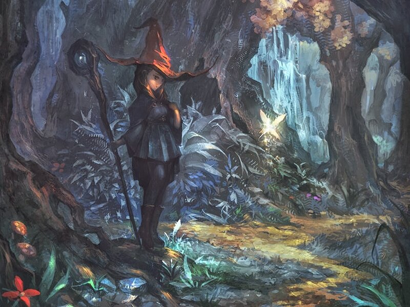 Wizard in Forest — Green