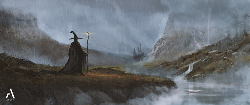 Wizard in Rain — Gray