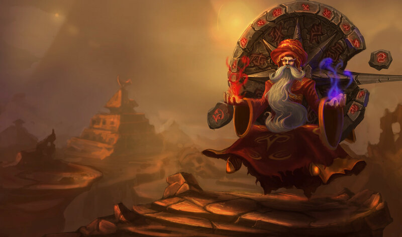 wizard on a floating throne