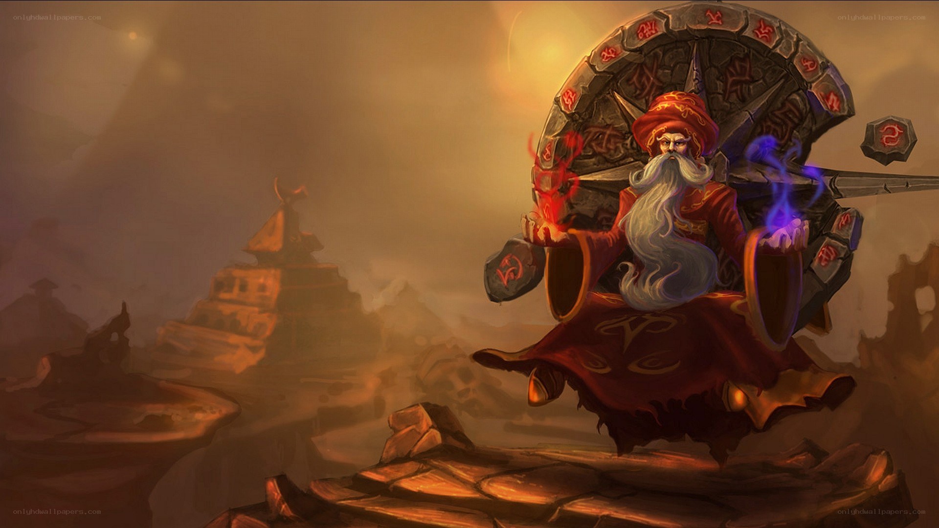 Wizard on a flying carpet