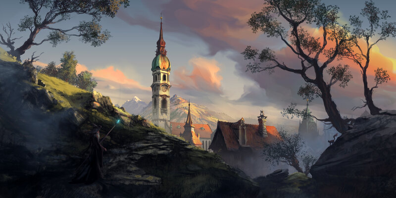 Wizard on a Hill — Orange