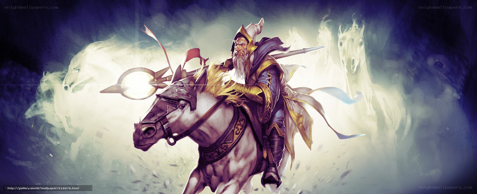 Wizard on a spectral horse
