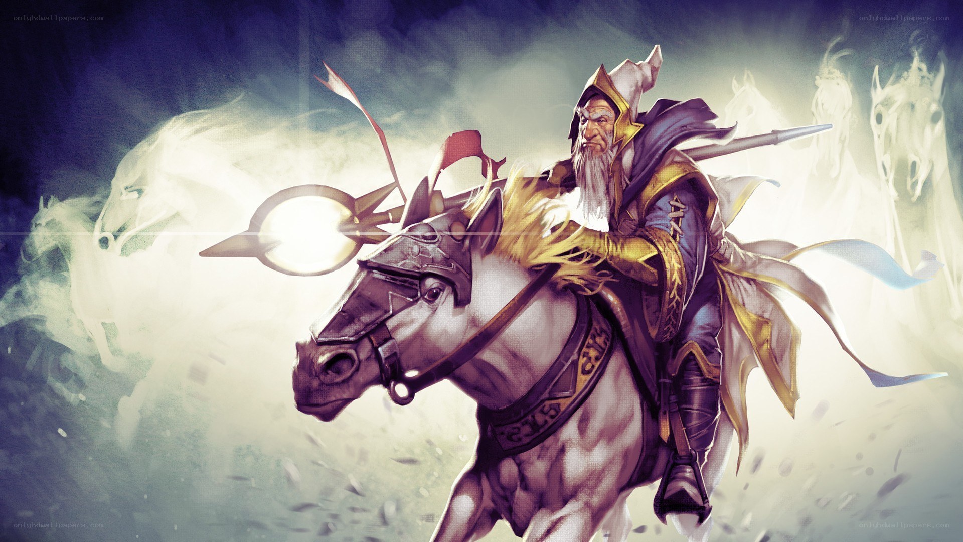 Wizard on a spectral horse