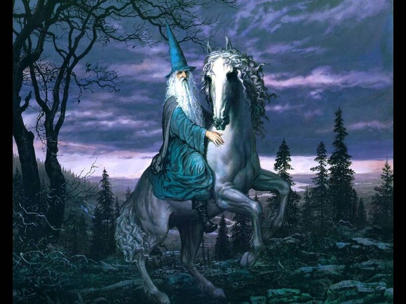 Wizard on a White Horse — Purple