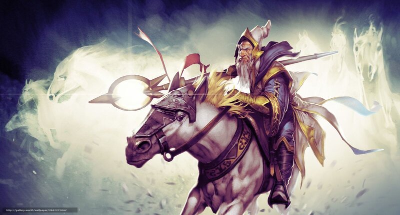 Wizard on a white horse