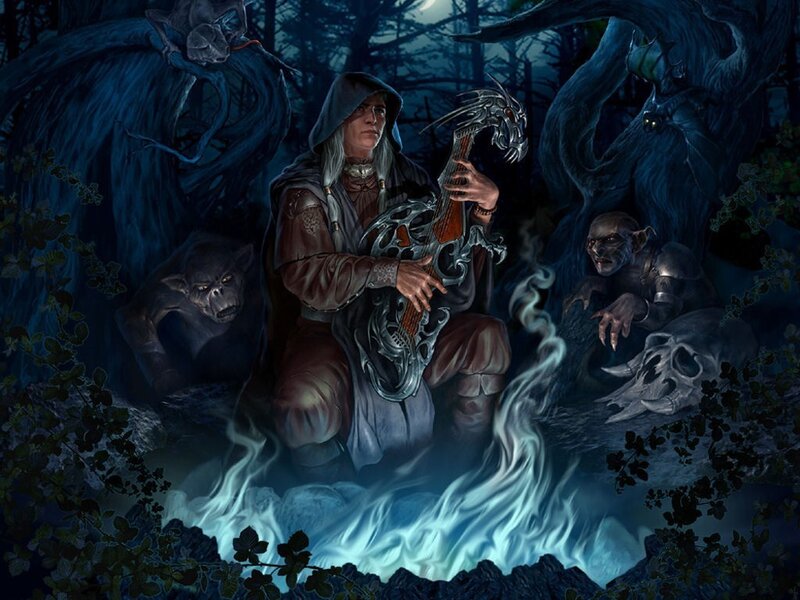 Wizard Playing Lute