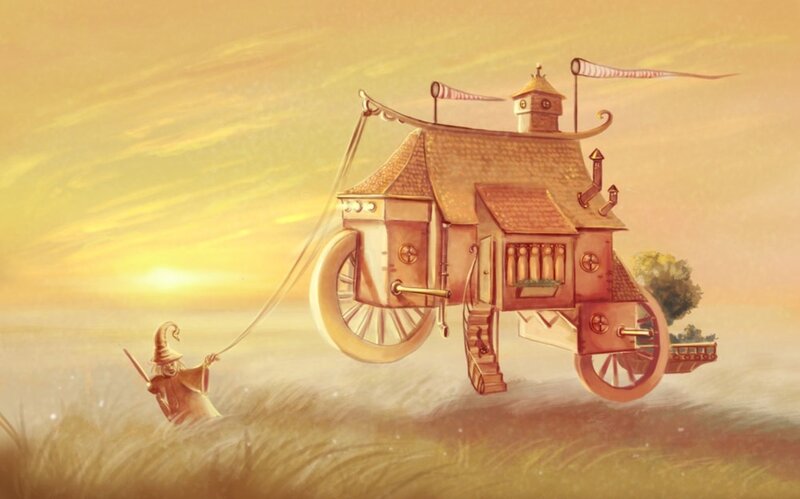 Wizard Pulling House