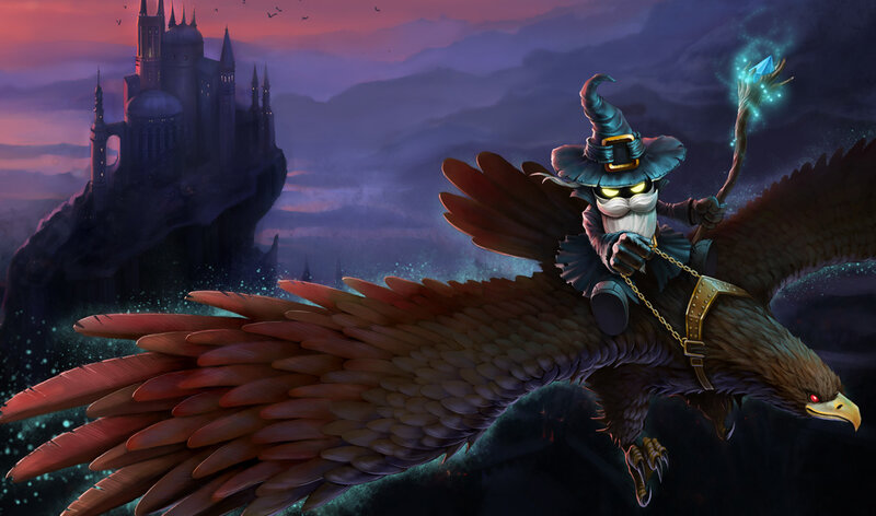 Wizard Riding an Eagle