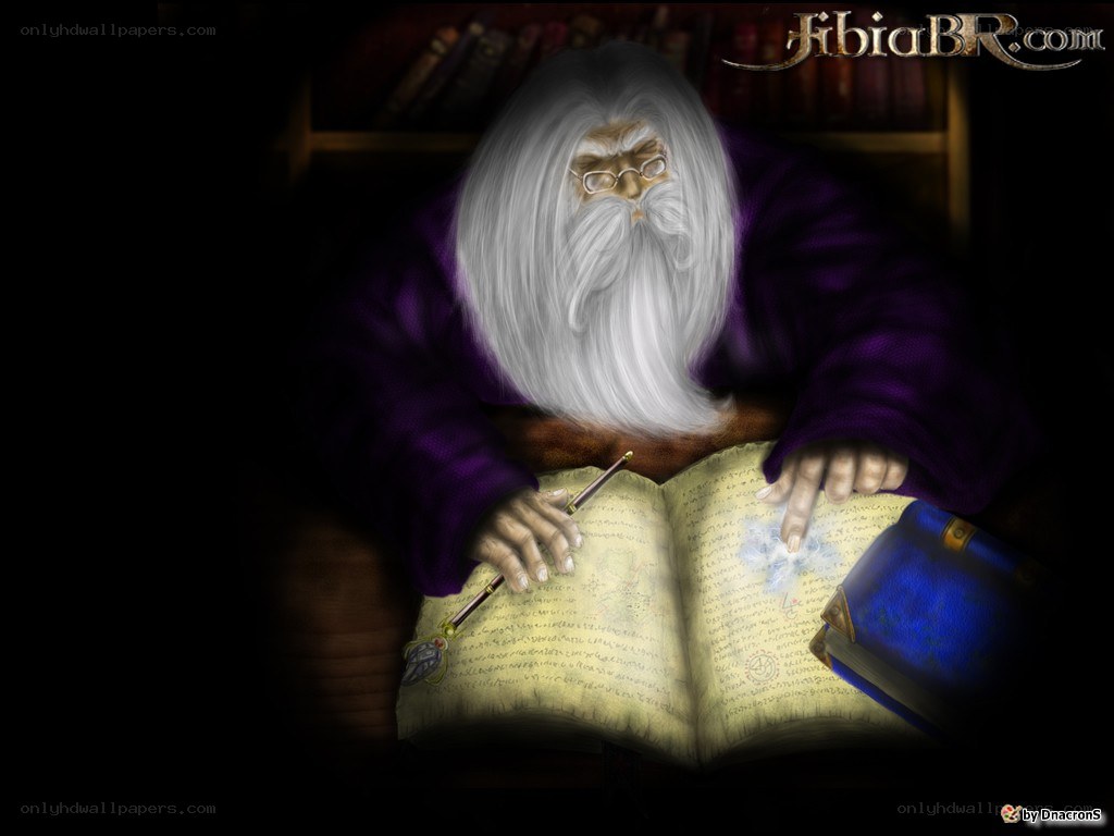wizard studying ancient tome