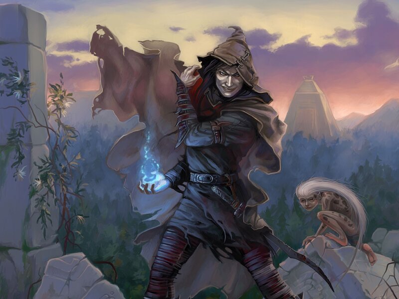 Wizard with a creature companion