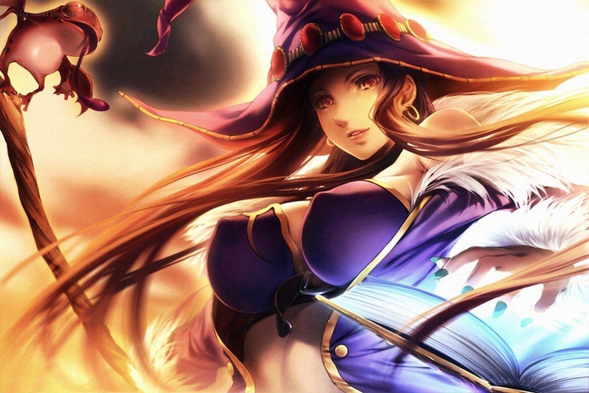 Wizard with a staff and book