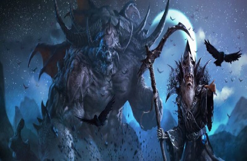 Wizard with a Staff — Blue