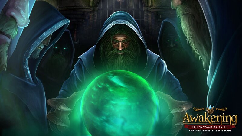 Wizard with Crystal Ball — Green, Dramatic