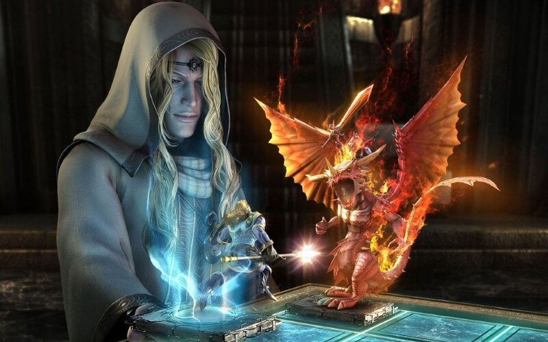 Wizard with Dragon Model