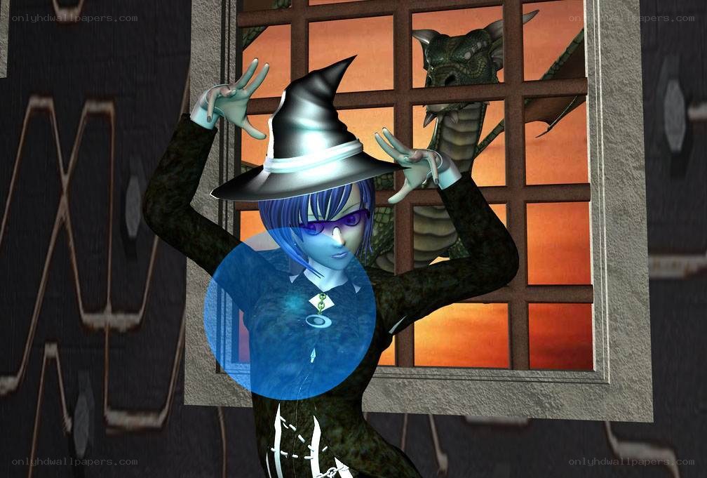 wizard with dragon outside window