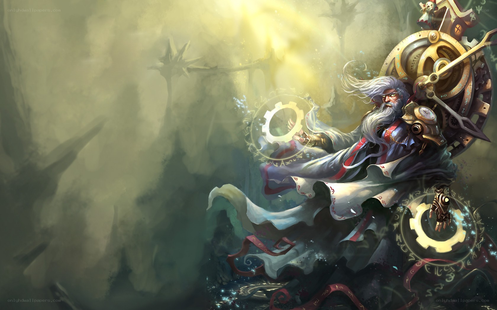 wizard with mechanical gear