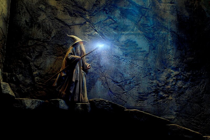 Wizard with Staff — Blue