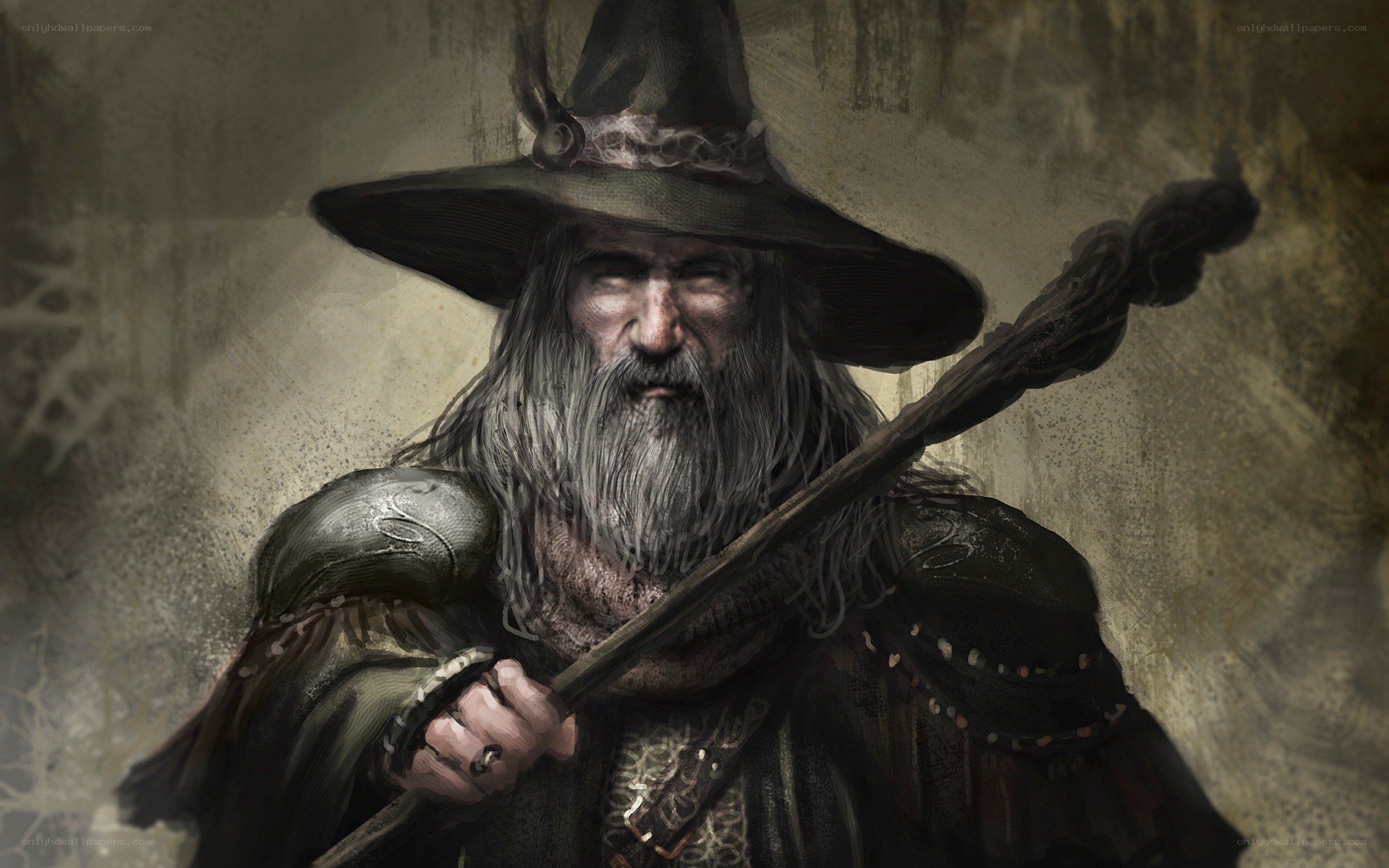 wizard with staff portrait