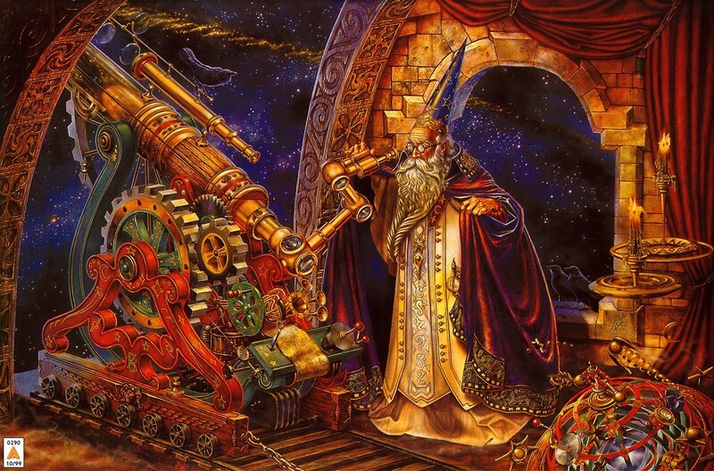 Wizard with Telescope — Gold