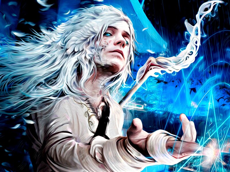 Wizard with White Hair