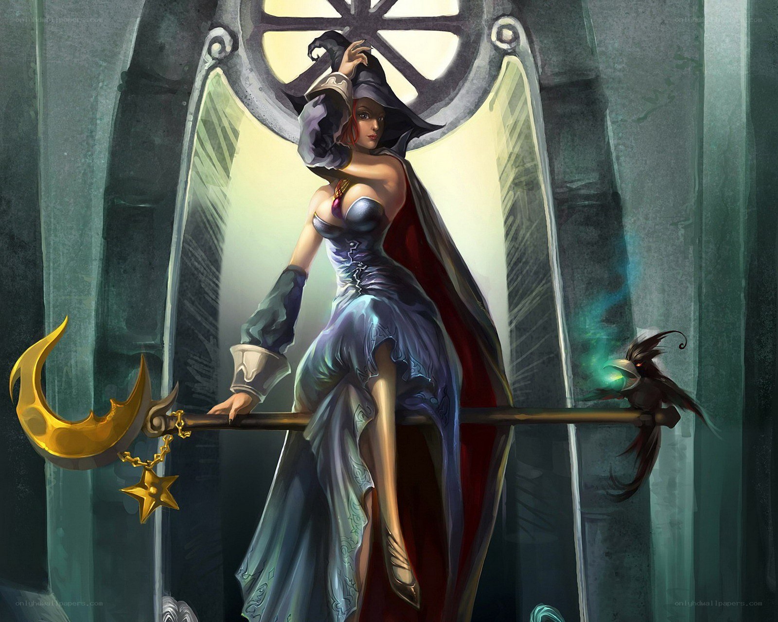 Wizard woman with staff