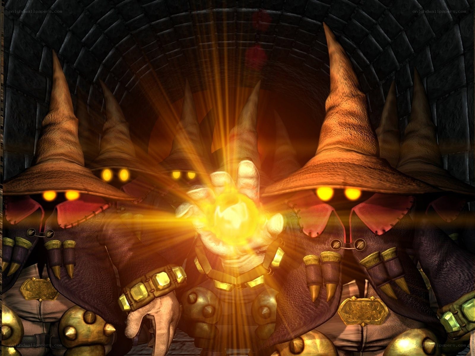 Wizards casting a spell
