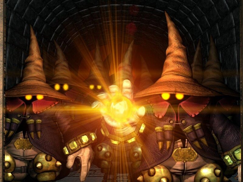 Wizards casting a spell
