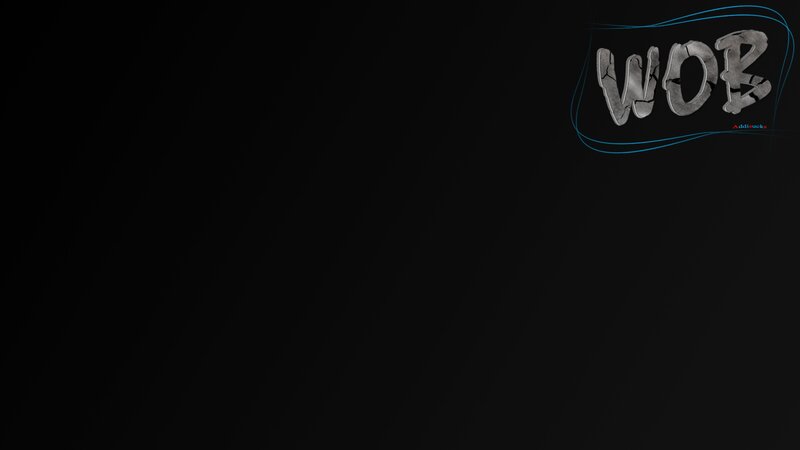 WOB logo on black background