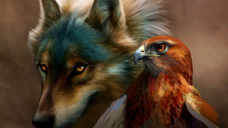 Wolf and Hawk — Brown, Dramatic