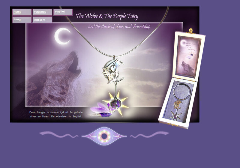 Wolf and Purple Fairy Pendant
