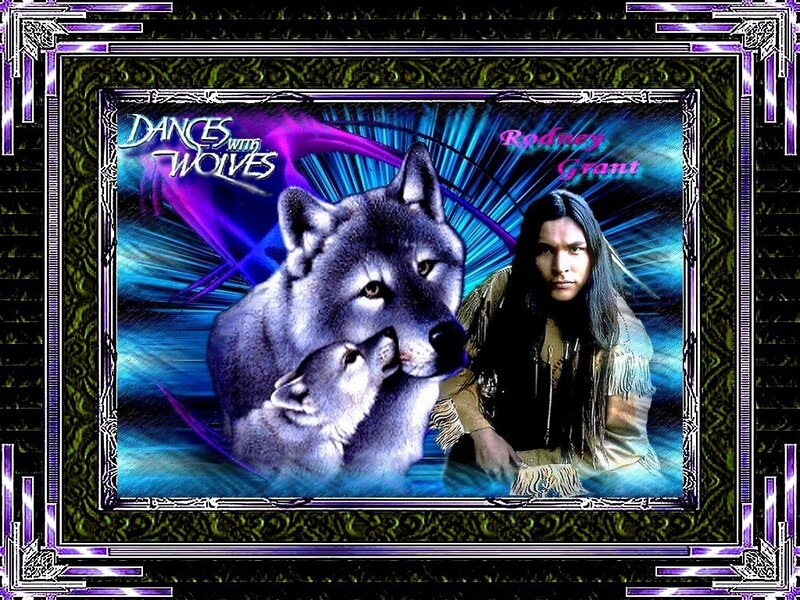 Wolf and Wolf Pup — Blue
