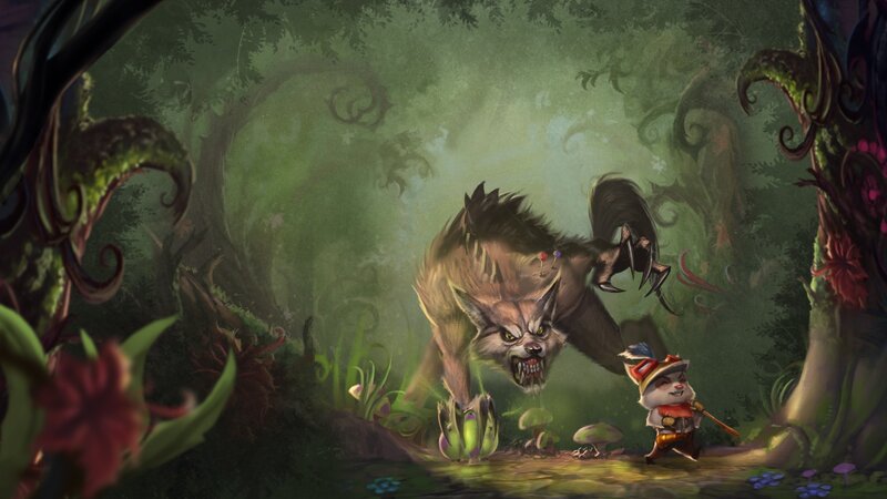 Wolf Attacking Rabbit