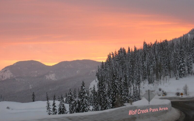 Wolf Creek Pass at sunset
