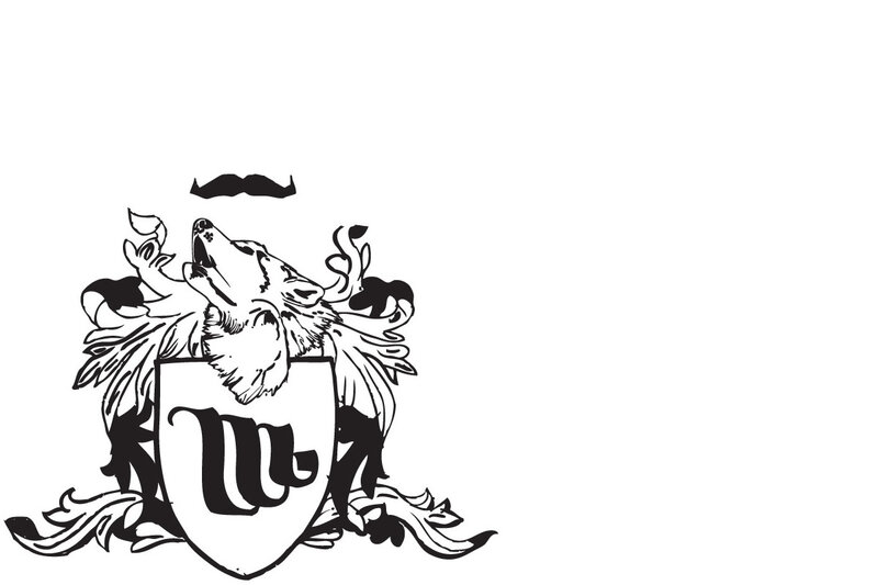 wolf crest with mustache