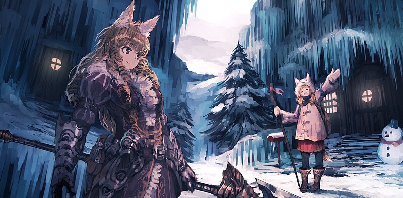 Wolf-eared Girl in Snow