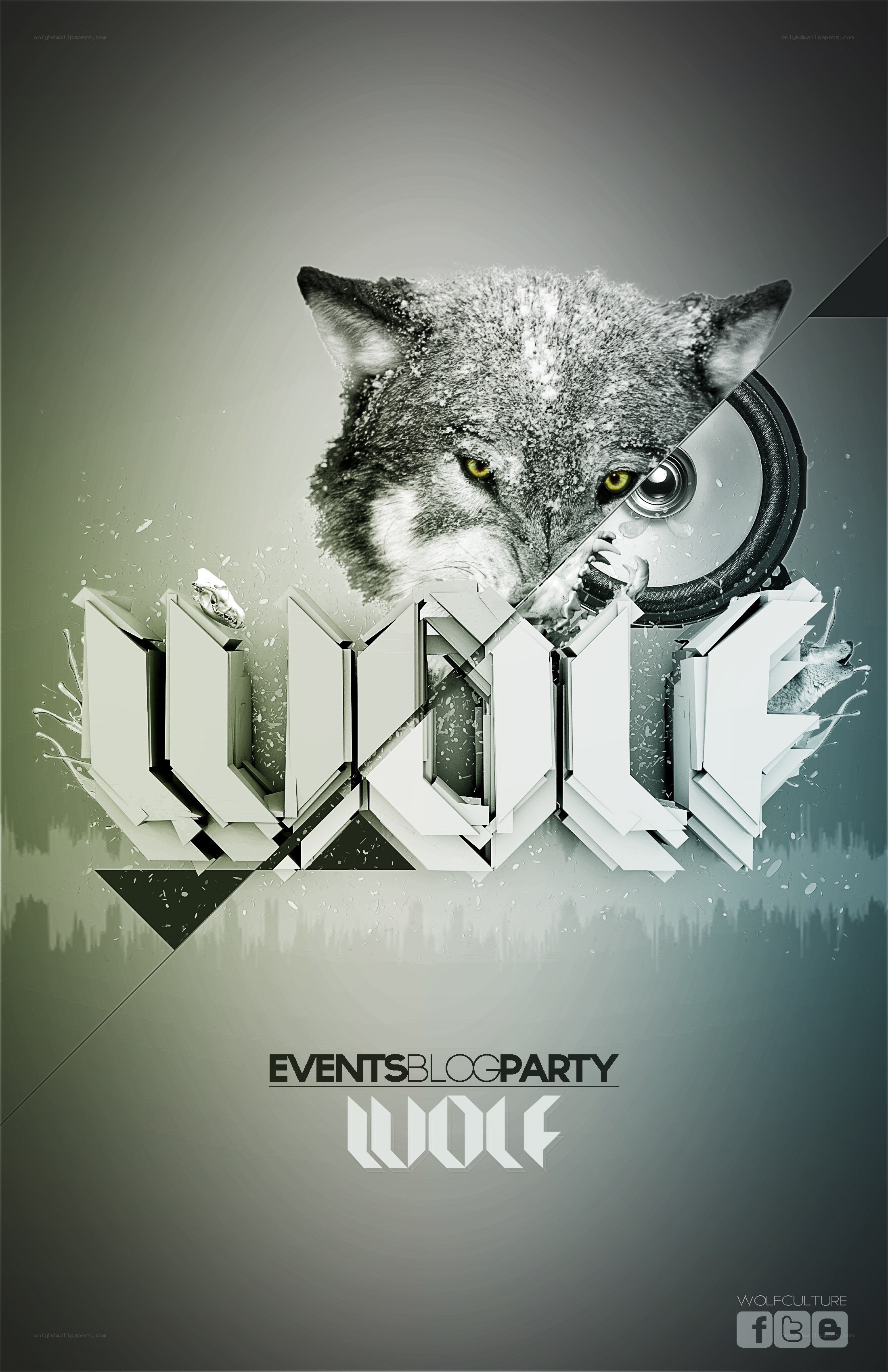 Wolf event poster design