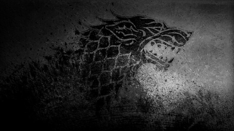 Wolf Head Emblem — Black, Dramatic, Digital Art, Grunge Texture