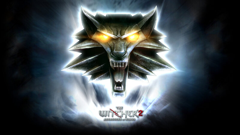 Wolf Head Emblem — Black, Dramatic, Digital Art