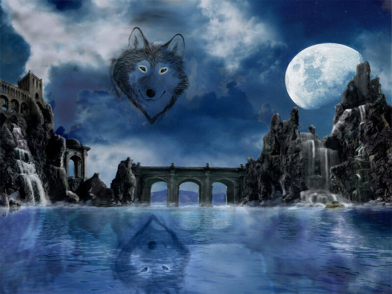 Wolf Head in Sky