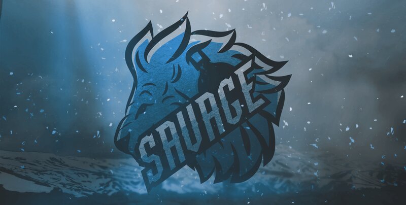 Wolf Head Logo — Blue, Dramatic, Winter, Digital Art