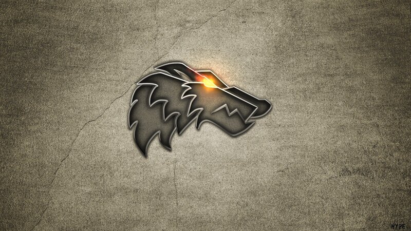 Wolf Head Logo — Gray, Dark