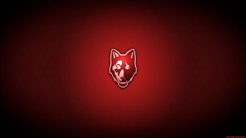 Wolf Head Logo — Red, Dramatic