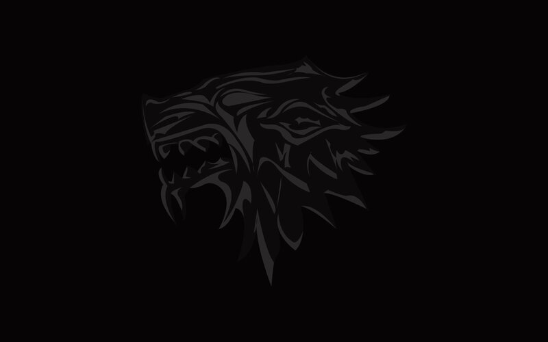 Wolf Head Silhouette — Black, Dark, Vector Art
