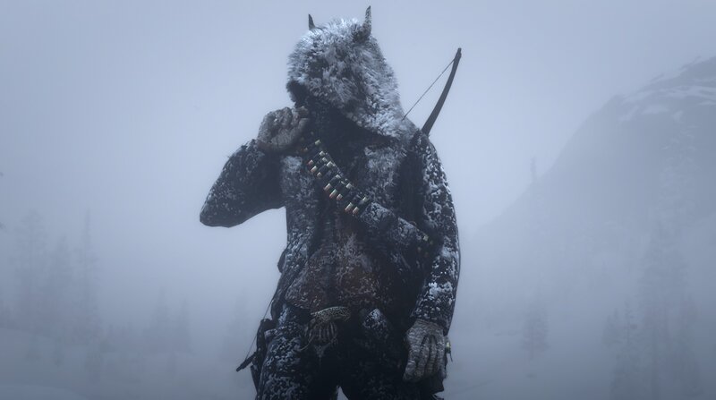 Wolf-headed Figure in Snow