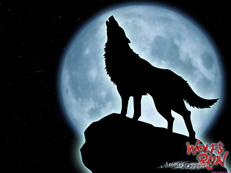 Wolf Howling at Moon — Black, Dramatic, Night, Digital Art, Rock, Stars