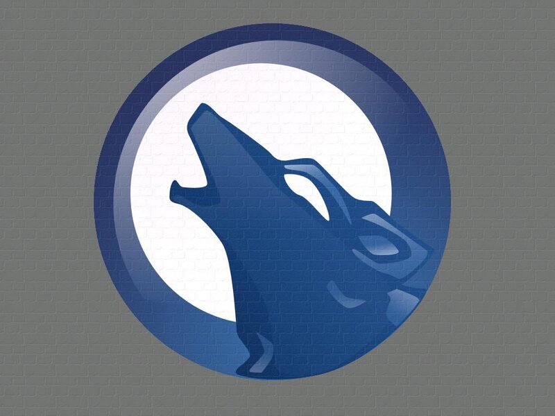 wolf howling at the moon