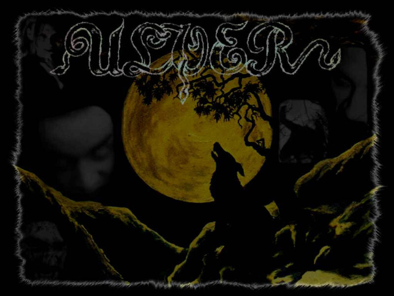 Wolf howling at the moon