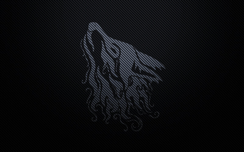 wolf howling on carbon fiber