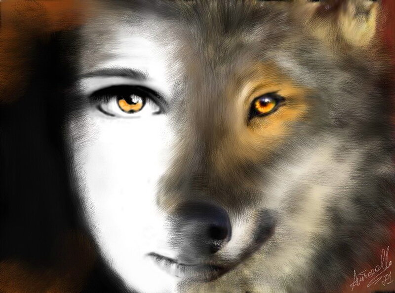 Wolf-human Hybrid Face