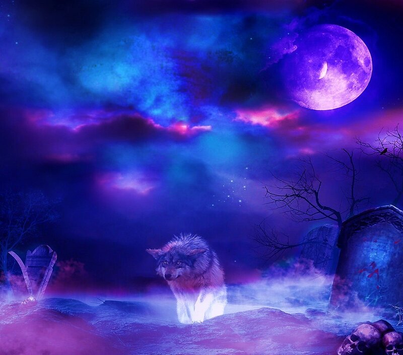 Wolf in a Graveyard